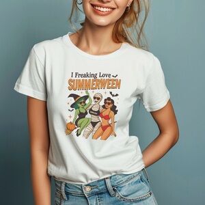 Summerween Graphic T-Shirt Funny Ghoul Halloween Summer Graphic Tee